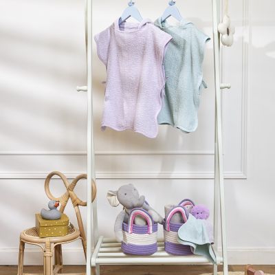 Meyco Baby Wavy Badponcho - 1-3 jaar - Badstof - Soft Lavender