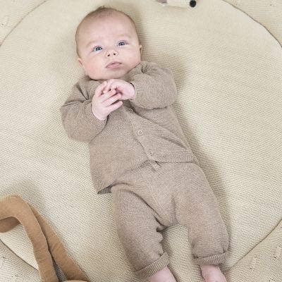 Meyco Baby Knots Boxkleed Rond - ⌀95cm - Soft Sand 