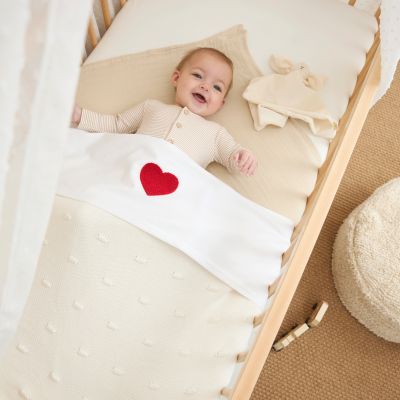 Meyco Baby Wieglaken Sweet Heart Red 75 x 100 cm