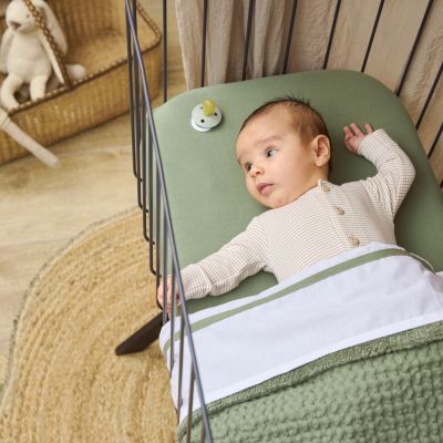 Meyco Baby Wieglaken Bies Olive Green 75 x 100 cm Meyco Baby Wieglaken Bies Olive Green 75 x 100 cm