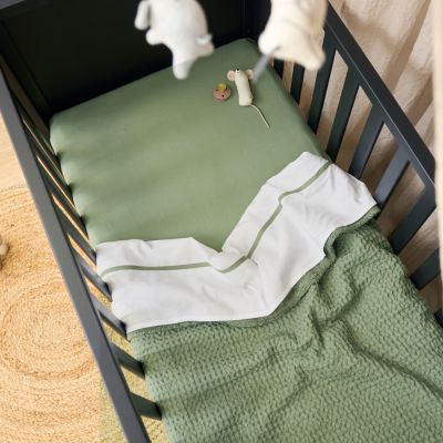 Meyco Baby Juniorhoeslaken Uni Olive Green 70 x 140 / 150 cm