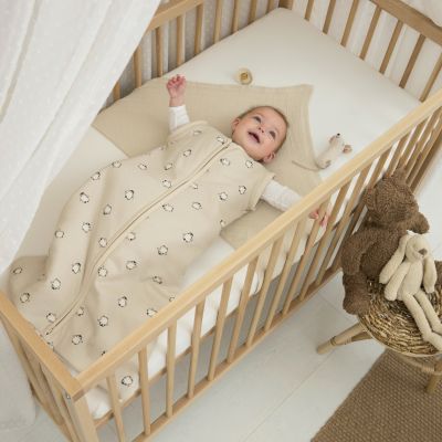 Meyco Baby Slaapzak Met Afritsbare Mouwen Penguin Soft Sand 90 cm
