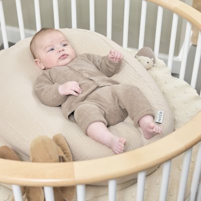 Meyco Baby Uni Relaxhoes Voedingskussen - Pre-Washed Hydrofiel - Sand