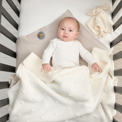 Meyco Baby Wiegdeken Teddy Knots Offwhite 75 x 100 cm