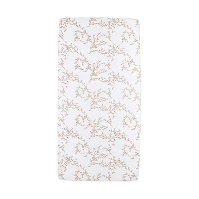 Meyco Hoeslaken Print - 40 x 80/90 cm - Jersey - Branches Sand