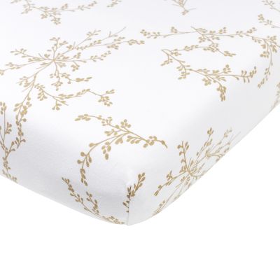 Meyco Hoeslaken Print - 50 x 90 cm - Jersey - Branches Sand