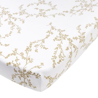 Meyco Hoeslaken Print - 75 x 95 cm - Jersey - Branches Sand 