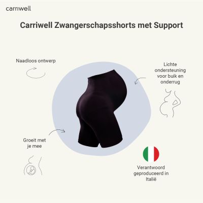 Carriwell Zwangerschapsshort - Zwart - M Carriwell Zwangerschapsshort - Zwart - M