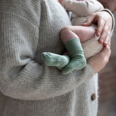 Kipkep Blijf-Sokjes - Prematuur - Pale Green
