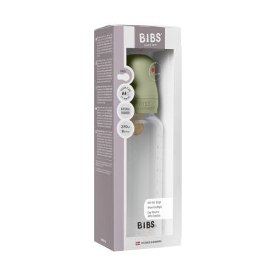 BIBS Fles - Medium Flow - 270 ml - Latex - Sage - Ronde Speen 
