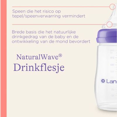 Lansinoh Fles Met Natural Wave Speen 160 ml (S)