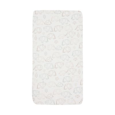 Jollein Hoeslaken Jersey 70/75x140/150cm - Elephant Tales