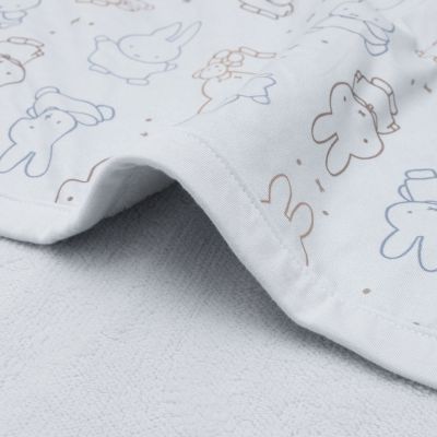 Jollein Miffy Moments Wiegdeken - 75 x 100 cm - Cloudy Blue Jollein Miffy Moments Wiegdeken - 75 x 100 cm - Cloudy Blue