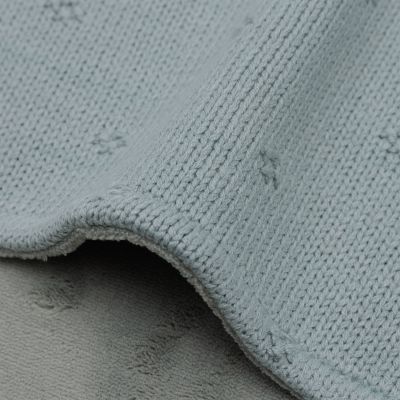 Jollein Cosy Knit Wiegdeken - 75x100cm - Sea Green/Velvet