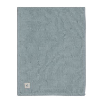 Jollein Cosy Knit Wiegdeken - 75x100cm - Sea Green/Velvet
