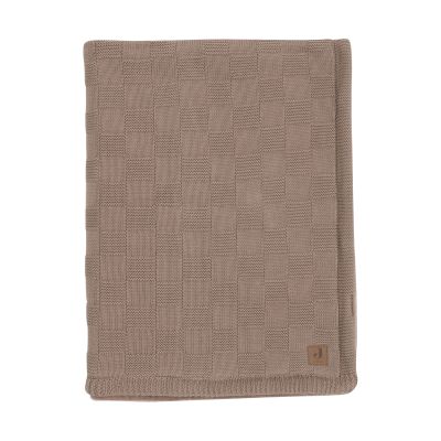 Jollein Deken Wieg - Box Knit/Velvet - 75 x 100 cm - Milky Coffee