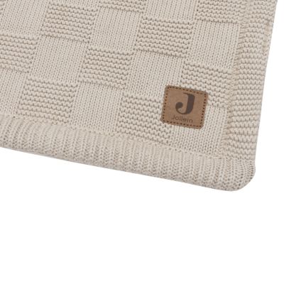 Jollein Deken Ledikant - Box Knit/Velvet - 100 x 150 cm - Warm Sand