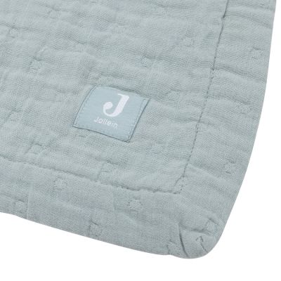Jollein Deken - 75 x 100 cm - Hydrofiel - Jacquard Sea Green Jollein Deken - 75 x 100 cm - Hydrofiel - Jacquard Sea Green
