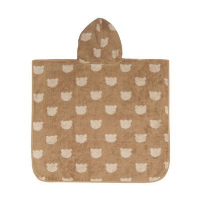 Jollein Jacquard Badponcho - 2-zijdig - Badstof - Teddy Bear Jollein Jacquard Badponcho - 2-zijdig - Badstof - Teddy Bear