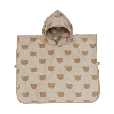 Jollein Jacquard Badponcho - 2-zijdig - Badstof - Teddy Bear Jollein Jacquard Badponcho - 2-zijdig - Badstof - Teddy Bear