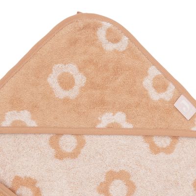 Jollein Jacquard Badcape - Badstof - 75x75 cm - Flower Jollein Jacquard Badcape - Badstof - 75x75 cm - Flower