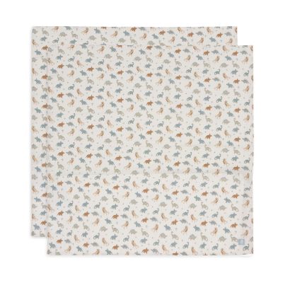 Jollein Roarsome Large Multidoek - 2 Pack - 115 x 115 cm - Hydrofiel