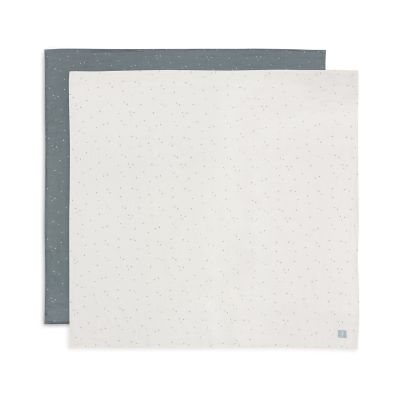 Jollein Twinkling Large Multidoek Hydrofiel - 2 Pack - 115 x 115 cm - Sea Green