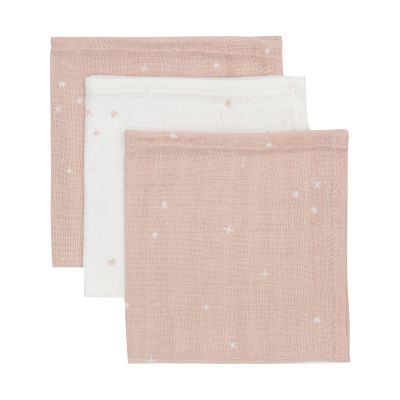Jollein Twinkling Monddoekje - 3 Pack - 31 x 31 cm - Hydrofiel