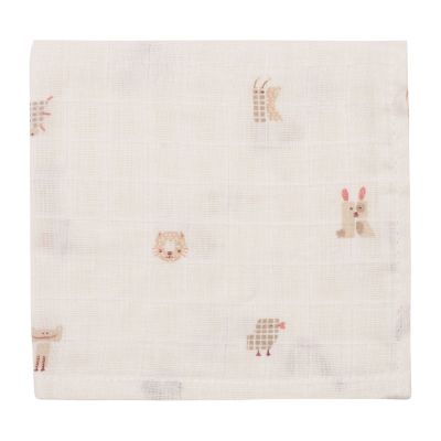 Jollein Hydrofiel Monddoekje - Animal Friends - 31x31 cm - 3 Stuks