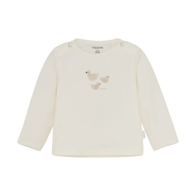 Noppies Noam Shirt met Lange Mouwen - Maat 50 - Egret