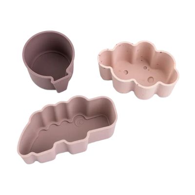 Done by Deer Siliconen Vormen - Happy Clouds - Set van 3 - Powder