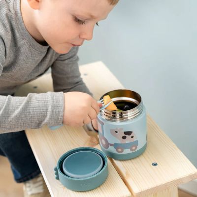 Done By Deer Food Jar - Tiny Farm - Blue