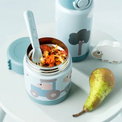 Done By Deer Food Jar - Tiny Farm - Blue