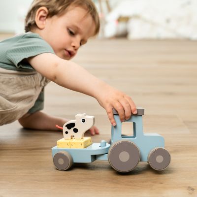 Done by Deer Houten Tractor - Tiny Farm Dotti - Blue