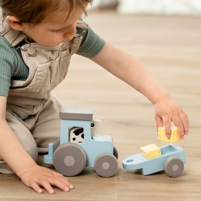 Done by Deer Houten Tractor - Tiny Farm Dotti - Blue