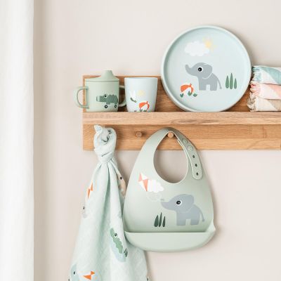 Done By Deer Stick & Stay Bord - Playground - Rond - 18 cm - Blue Done By Deer Stick & Stay Bord - Playground - Rond - 18 cm - Blue