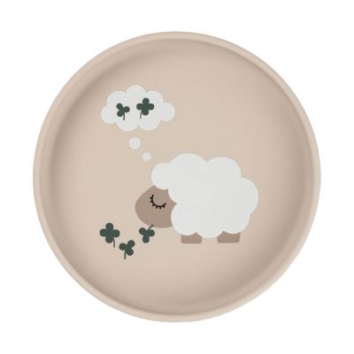 Done By Deer Tiny Farm Siliconen Stick&amp;Stay Bord - Sand