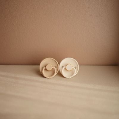 Frigg Rope Fopspeen - 0-6 mnd (2 stuks) - Cream/Croissant