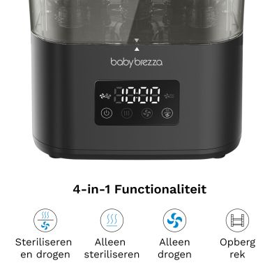 Baby Brezza SuperQuick Sterilisator & Droger - Matt Black