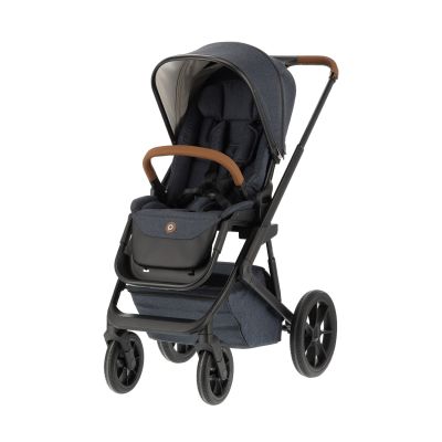 Qute Q-Rider Plus Kinderwagen - Denim Blue | Kidsriver Curve Autostoel - Black