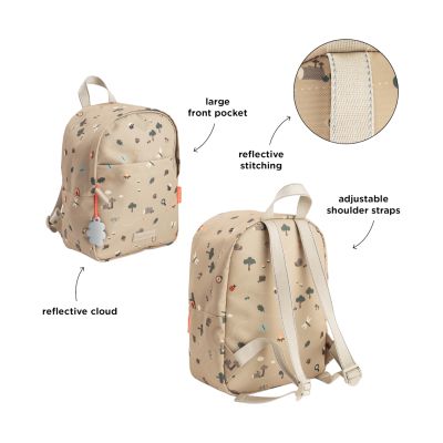 Done by Deer Kinder Rugzak - Tiny Trails - Sand - 7,5L