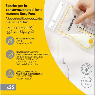 Medela Moedermelkbewaarzakjes Met Schenktuit 210ml 25st