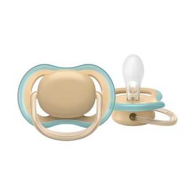 Philips Avent Ultra Air Fopspeen - Symmetrisch - 2 Stuks - 0-6 Mnd - Beige/Grijs