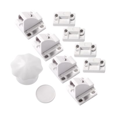 Jippie&#039;s Zelfklevend Magneetslot - 4 Stuks + 1 Sleutel 