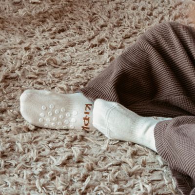 KipKep Blijf-Sokjes - 12-18 Mnd - Antislip - 1-Pack - OffWhite