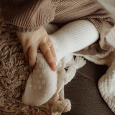 KipKep Blijf-Sokjes - 12-18 Mnd - Antislip - 1-Pack - OffWhite