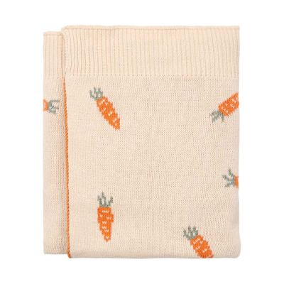 Koeka I Carrot A Lot Wiegdeken - Maat 75 x 90 - Milky 