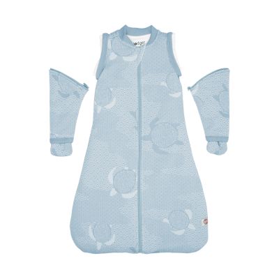 Lodger Slaapzak Hopper Met Afritsbare Mouwen - Maat 50/62 - Matcha Blue 