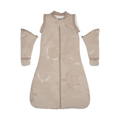 Lodger Slaapzak Hopper Met Afritsbare Mouwen - Maat 50/62 - Matcha Beige Lodger Slaapzak Hopper Met Afritsbare Mouwen - Maat 50/62 - Matcha Beige