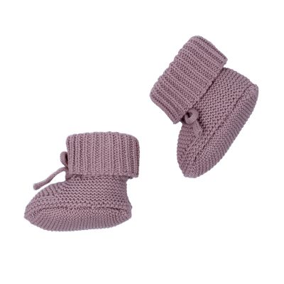 Lodger Slipper Knit Rose 0-6mnd